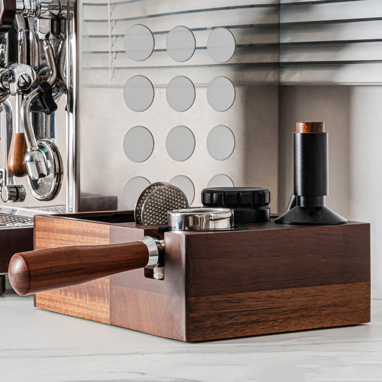 Stainless Steel Espresso Accessories Organizer & Knock Box - Barista Tool Storage for Coffee Machine Accessories - Perfect for Home & Café Use