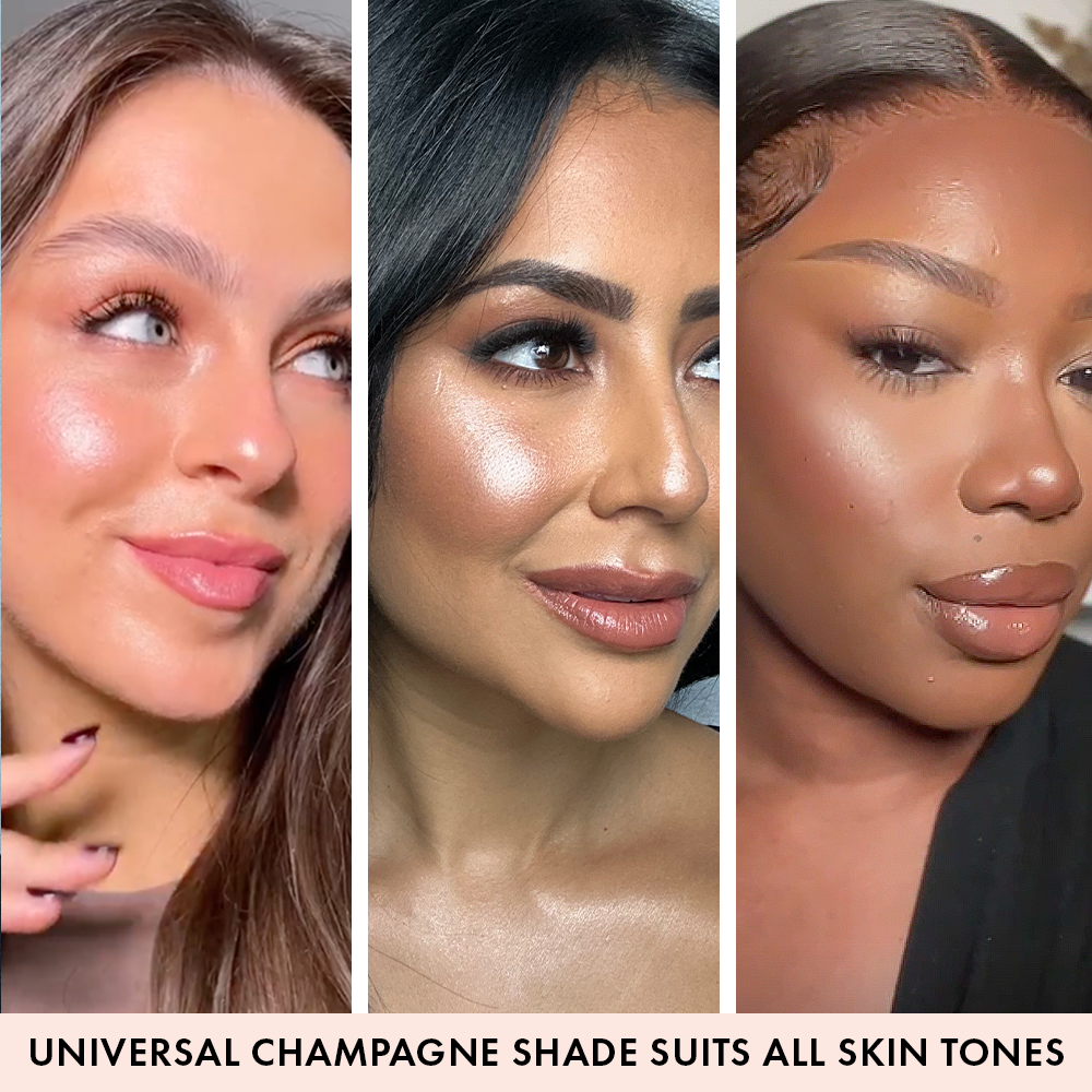 Lit & Luminous Baked Highlighting Powder - Shimmering Face Highlighter for Cheekbones & Contour | Perfect for Daytime Glow & Nighttime Makeup Looks
