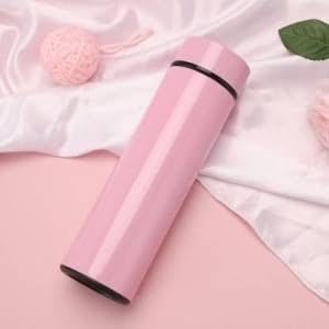 Stainless Steel Water Bottle with LED Temperature Display - Double Wall Vacuum Insulated Thermos Flask (Pure Pink) - Perfect for Gym, Hiking, Office & Travel Hydration