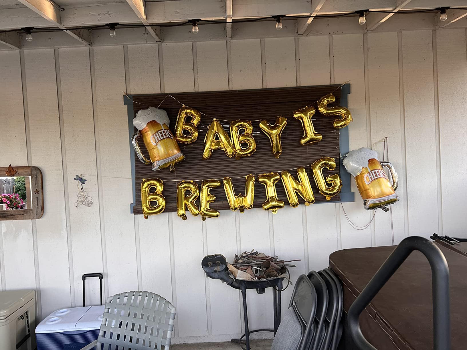 JeVenis Baby Brewing Balloons & Banner Set - Gender Reveal & Baby Shower Decorations for Gender Announcement Parties, Nursery Decor, and Special Celebrations