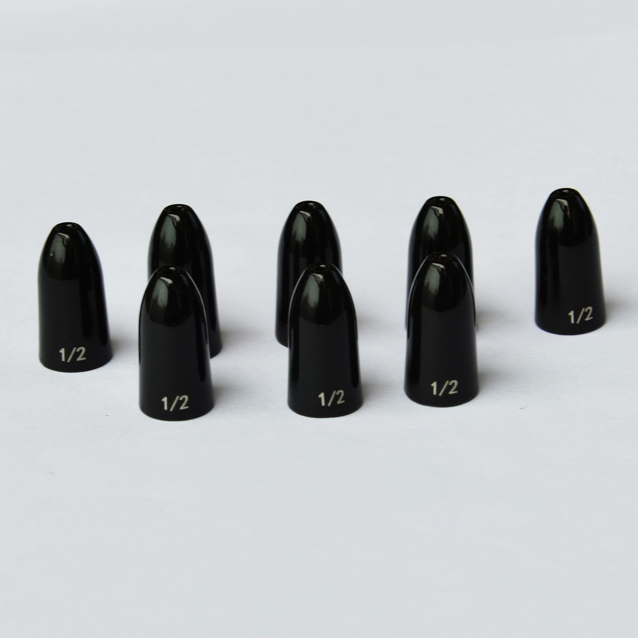 Premium Tungsten Worm Weights for Bass Fishing - Flat Shiny Black Bullet Sinkers | High-Density Fishing Weights for Freshwater & Saltwater Angling | Perfect for Texas Rig, Carolina Rig & Flipping Techniques