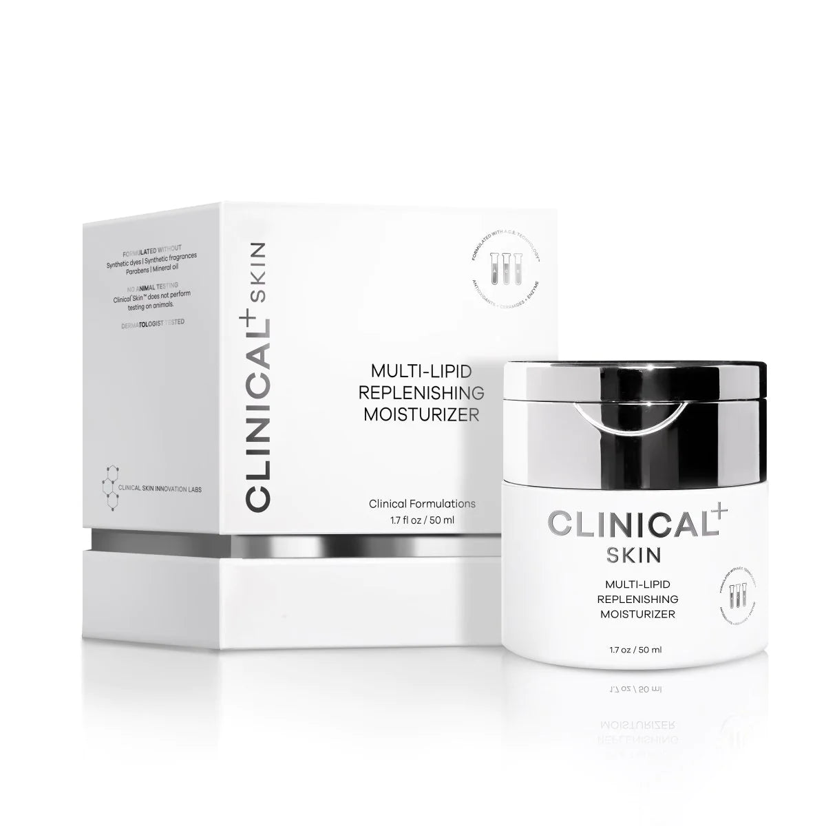 Clinical Skin Multi Lipid Replenishing Moisturizer - Deep Hydration Face Cream for Dry & Sensitive Skin | Dermatologist Recommended | Perfect for Nighttime Skincare Routine & Winter Skin Care