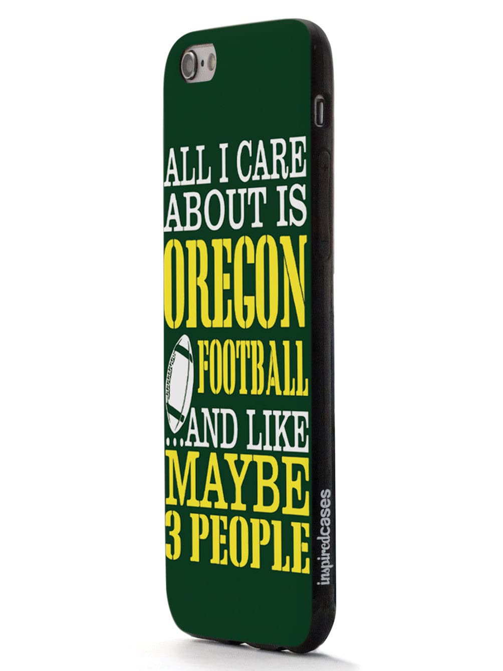 3D Textured iPhone 15 Case with Rubber Bumper - Protective Cover for Apple iPhone 15 - Oregon Football Inspired Design - Perfect for Game Days & Everyday Use - Black