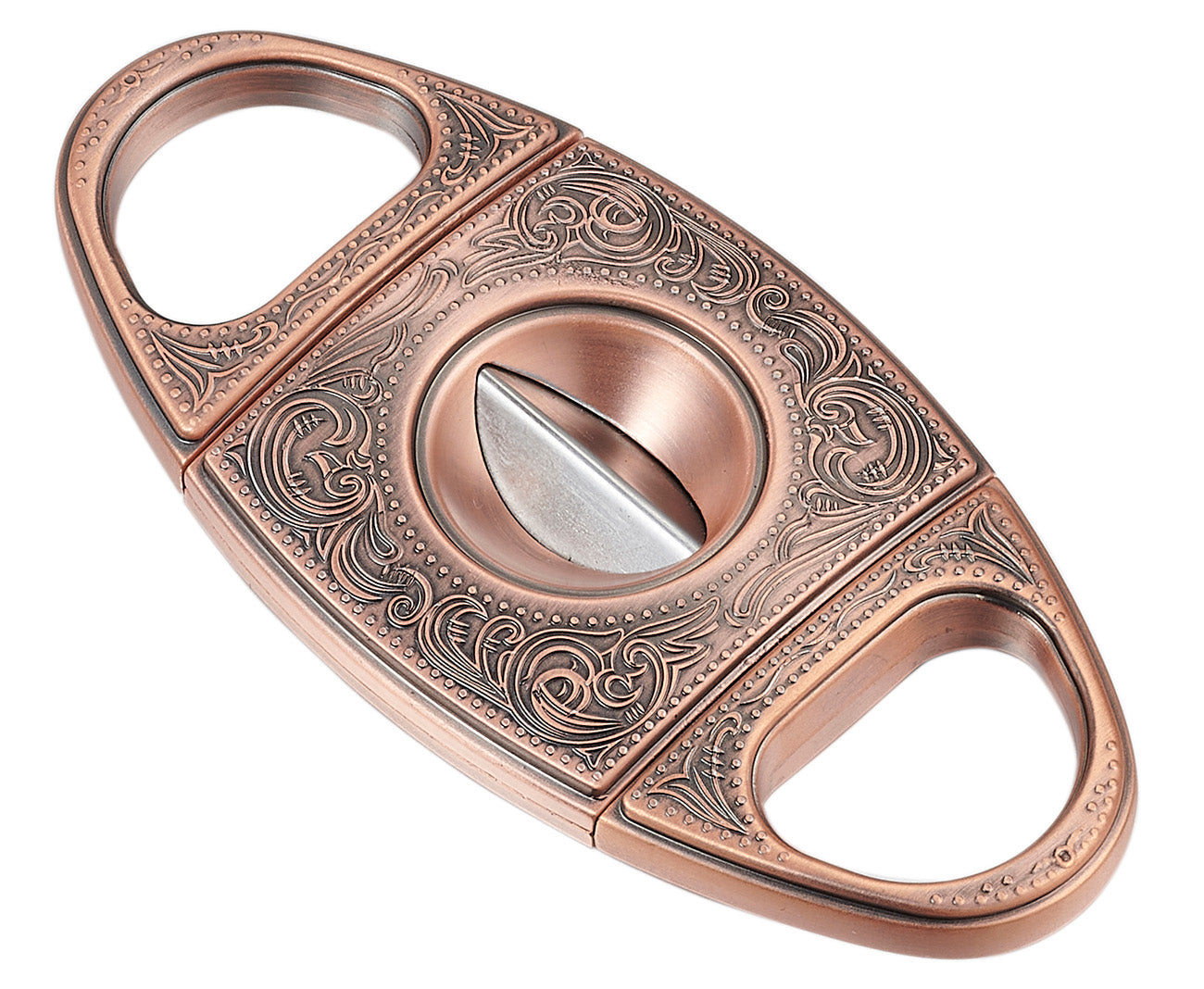 Premium Visol Wild West V Antique Copper Cigar Cutter - Heavy Duty Stainless Steel Blade for Perfect Cut | Ideal for Cigar Enthusiasts, Gifts & Outdoor Smoking Sessions