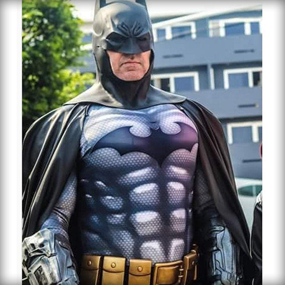 Batman Comic Bodysuit for Kids & Adults - Superhero Costume for Cosplay, Halloween & Comic Con - Soft & Comfortable Full-Body Suit