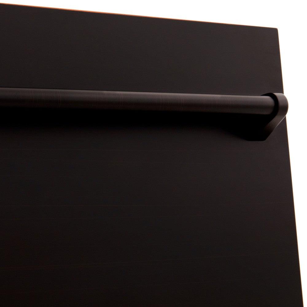 ZLINE 18 Inch Tallac Series 3rd Rack Top Control Dishwasher - Stainless Steel Tub & Oil Rubbed Bronze Panel - 51dBa Ultra Quiet (DWV ORB 18) - Perfect for Modern Kitchens & Open Concept Homes