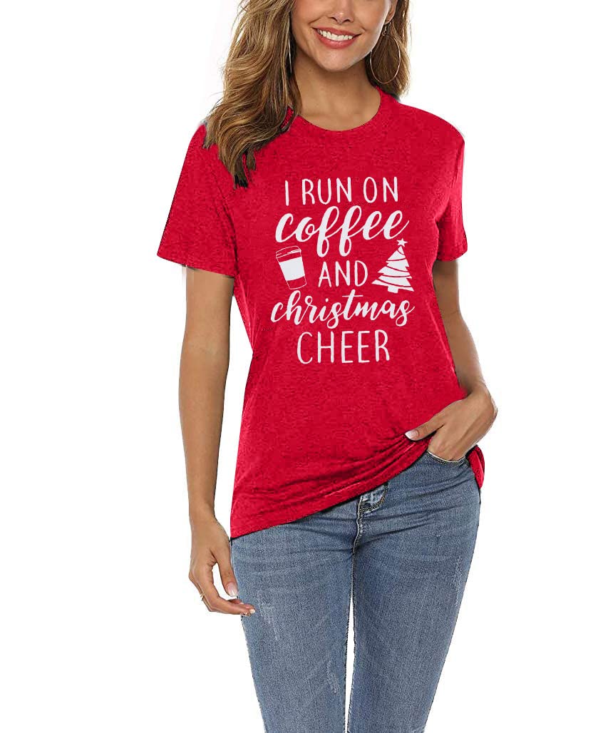 LUKYCILD Women's Christmas T-Shirts - Festive Holiday Tees for Teachers & Women | Perfect for Christmas Parties, Family Gatherings & Gift Giving