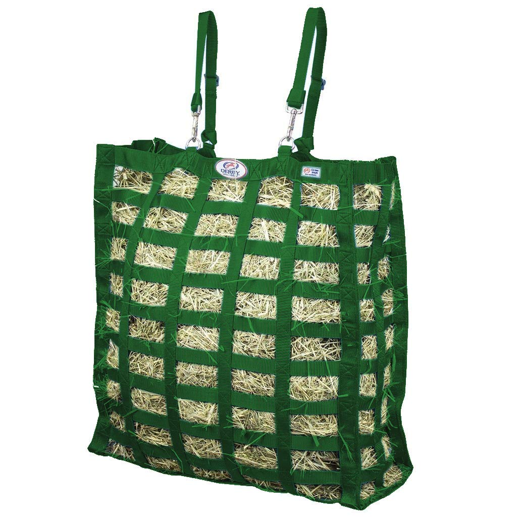 Derby Originals Supreme 4-Sided Slow Feed Horse Hay Bag - Durable Mesh Forage Feeder for Horses, Ponies & Livestock - Perfect for Stalls, Trailers & Pastures