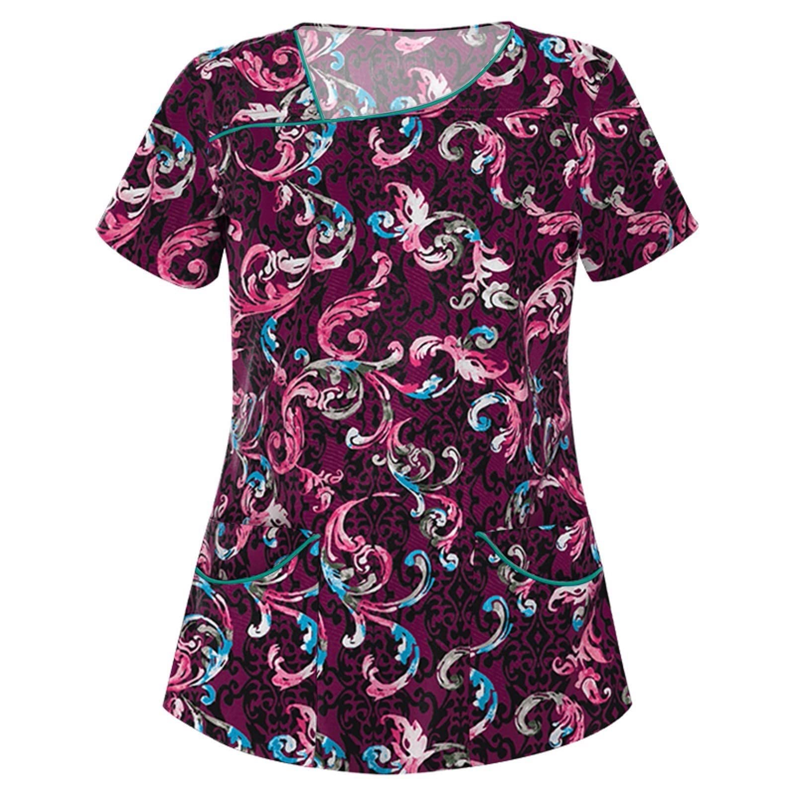 **Plus Size Women's Scrubs - Classic Comfortable Loose Fit Scrub Tops for Nurses & Healthcare Professionals | Perfect for Long Shifts & Hospital Work**