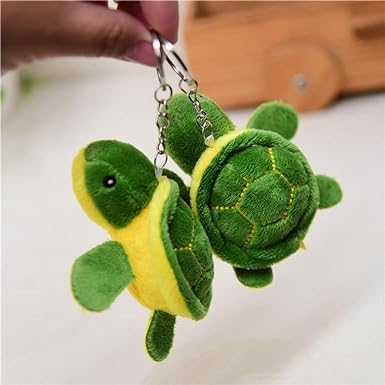 Cute Green Mini Tortoise Keychain - Soft Plush Sea Turtle Pendant for Birthday Gifts, Car Accessories & Bag Decor | Perfect for Kids, Animal Lovers & Beach-Themed Parties