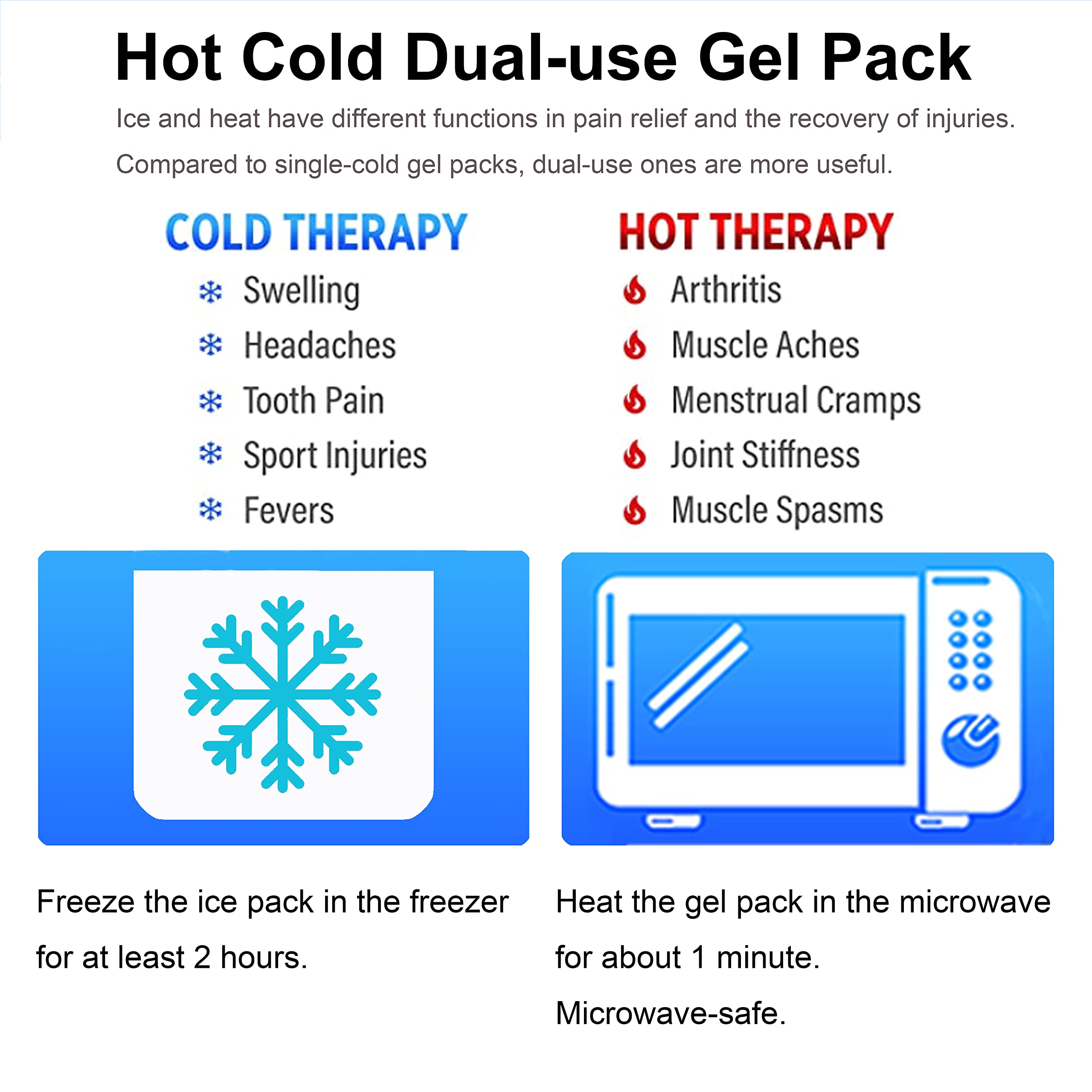 Koo-Care Reusable Hot & Cold Gel Ice Pack Wrap - Flexible 10