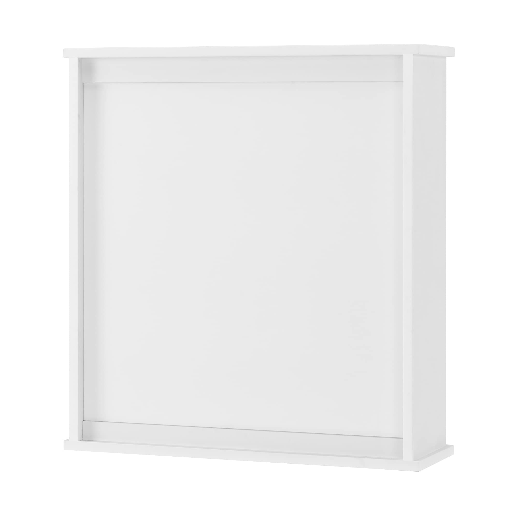 Derby White Wood Wall Mounted Bathroom Storage Cabinet - 27