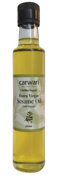Organic Extra Virgin White Sesame Oil - Cold Pressed, Unrefined, 100% Pure - Perfect for Asian Cooking, Salad Dressings & Natural Hair Care