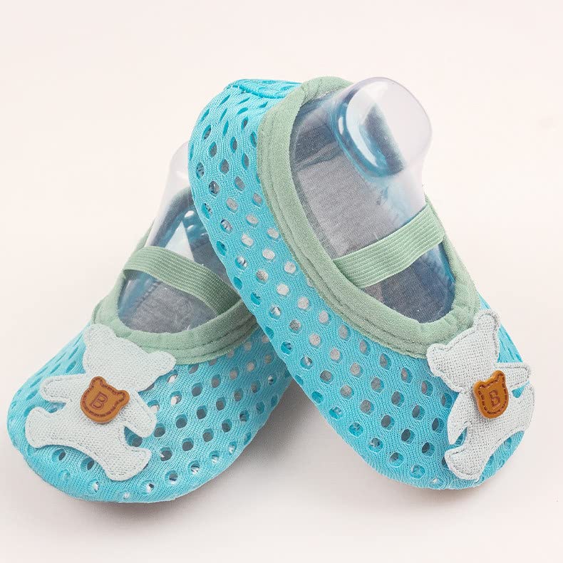 Kids Water Shoes for Toddlers - Lightweight Non-Slip Quick Dry Swim Shoes with Cartoon Design | Barefoot Beach & Pool Aqua Socks for Boys & Girls (Sky Blue, 12-15 Months) | Perfect for Beach, Pool, Water Parks & Summer Activities