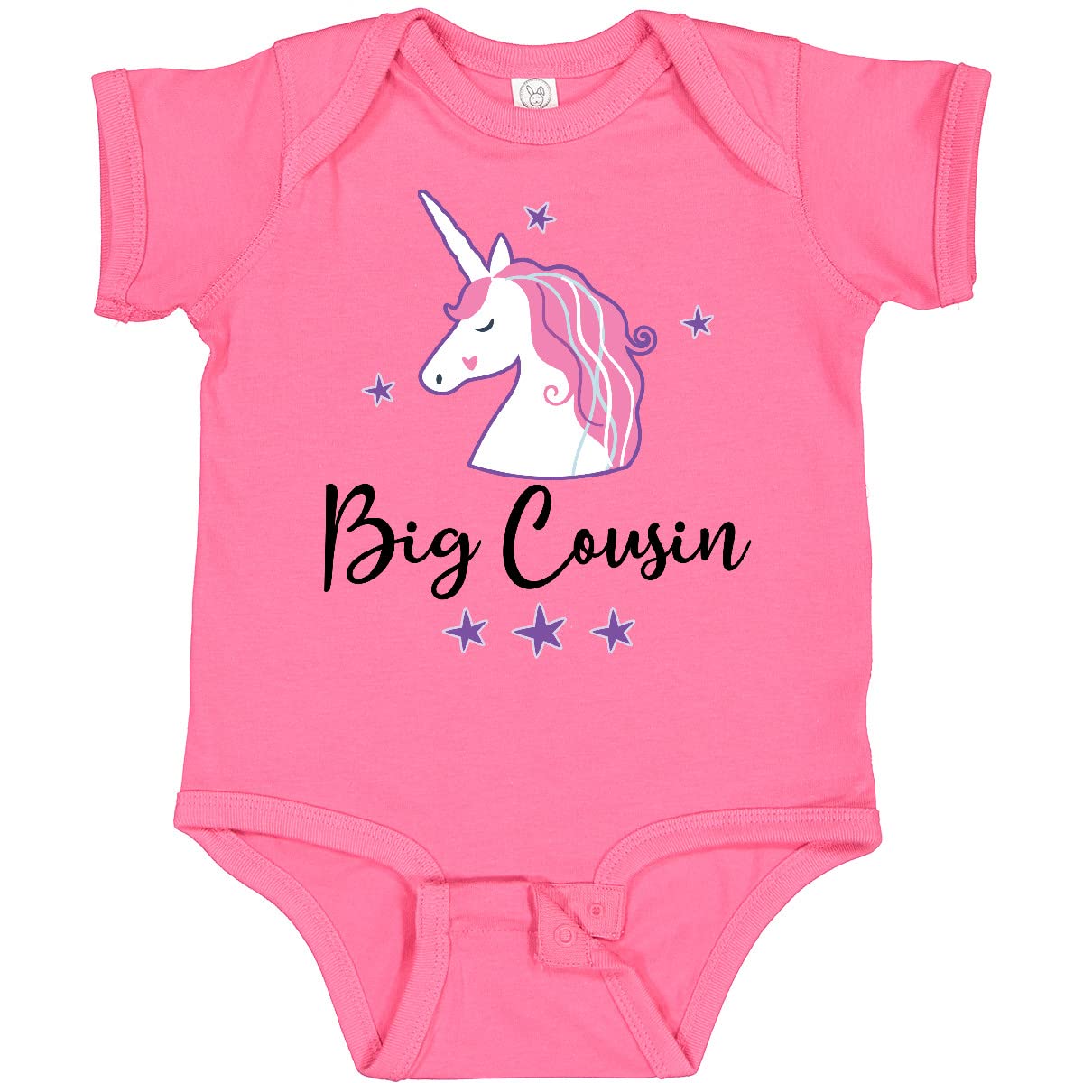 Inktastic Big Cousin Unicorn Announcement Baby Bodysuit - Cute Unicorn Design for Newborn Sibling Announcement, Perfect for Baby Showers, Birth Announcements & Family Photos