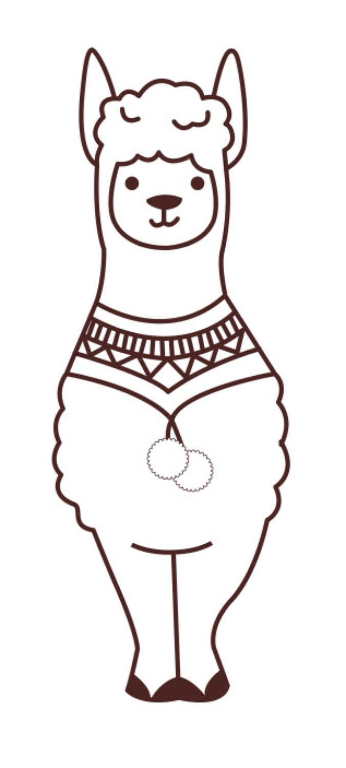 Handmade Wooden Stamps - Cute Llama Design for DIY Scrapbooking, Card Making & Craft Projects - Perfect for Gift Wrapping, Journaling & Home Decor