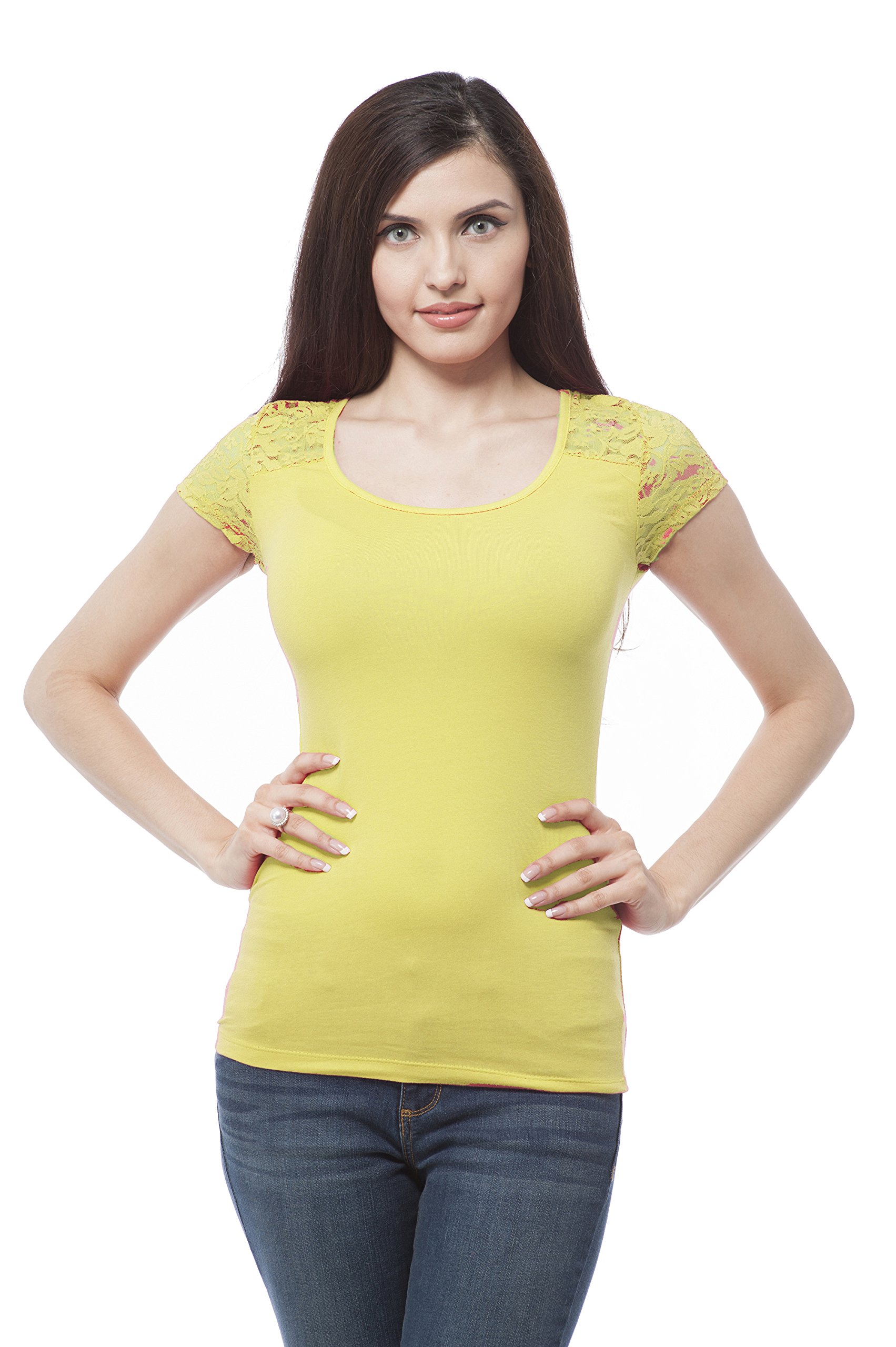 Plus Size Cap Sleeve Lace Back Top - Elegant Feminine Blouse for Casual Wear, Date Night & Office Outfits