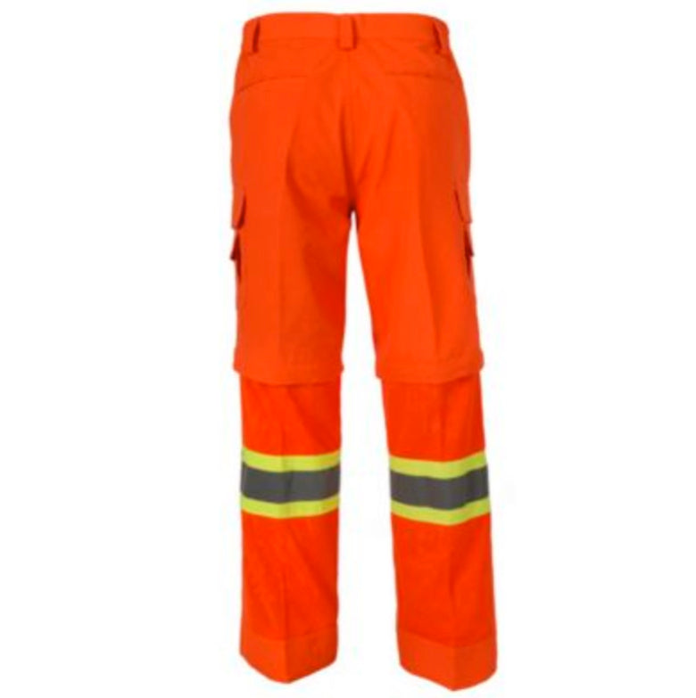 CoolWorks Hi-Visibility Ventilated Cargo Work Pants for Men - Orange Safety CW2ORGA | Durable Construction Workwear for Outdoor Jobs & Hazardous Environments