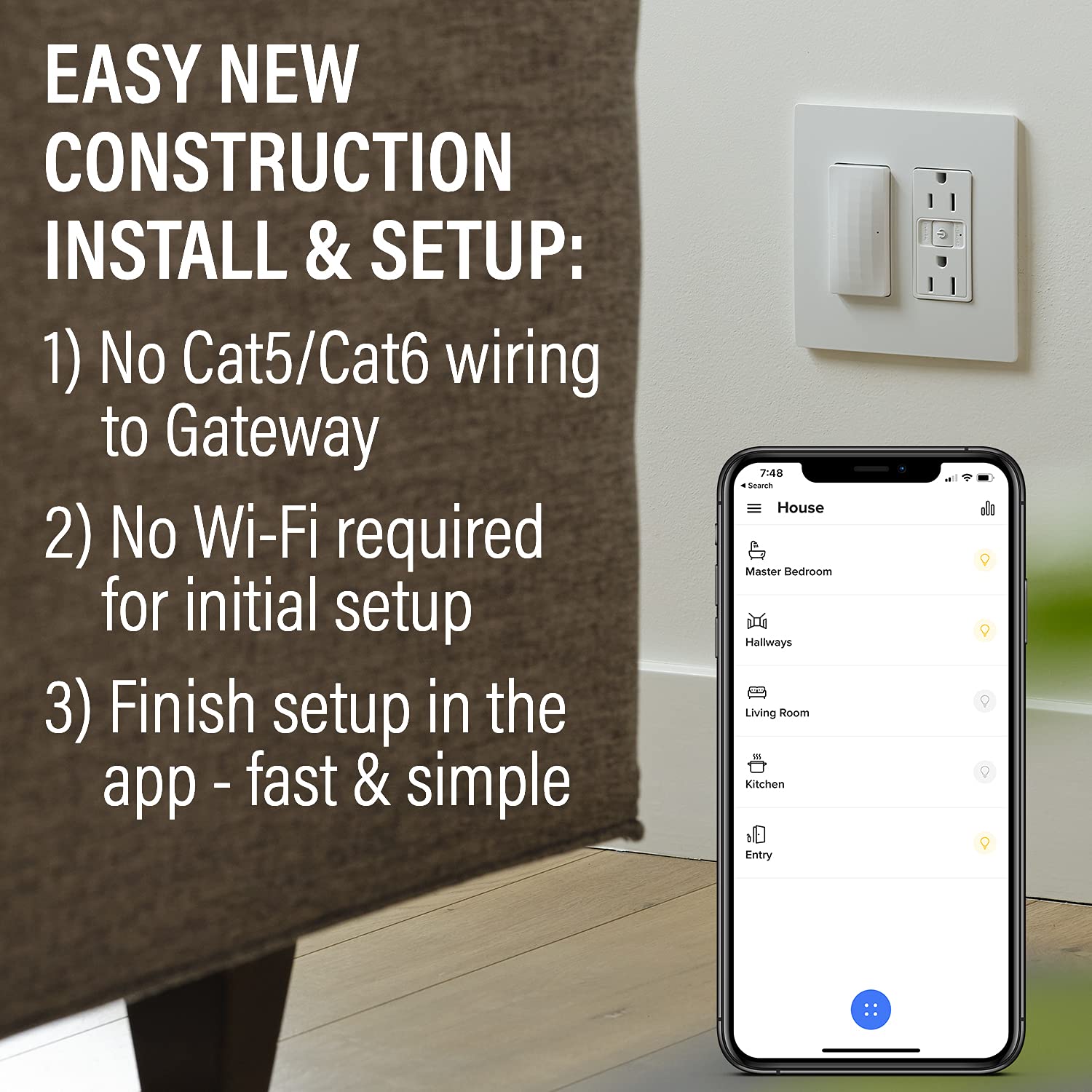 Legrand Radiant WNRL33NI Wireless Smart Light Switch - Works with Alexa, Google Assistant & Apple HomeKit - Netatmo Enabled for Home/Away Automation - Nickel Finish (1-Pack) | Perfect for Smart Homes, Bedrooms & Living Rooms