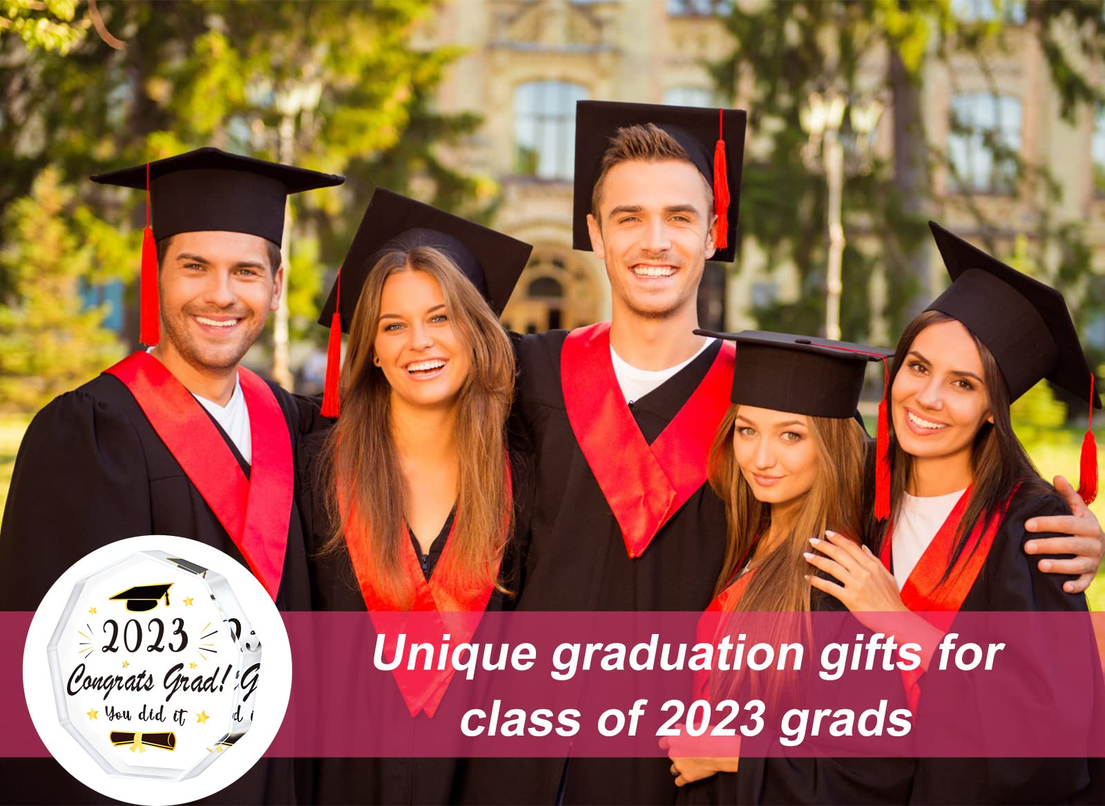 2023 Graduation Gifts for Her & Him - Personalized Keepsake Paperweight with 