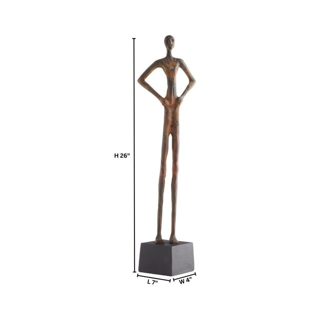 Cyan Design 11674 Maasai Gatherer Human Figure Sculpture - Rustic Finish African Tribal Decor for Home, Office & Garden Decorations