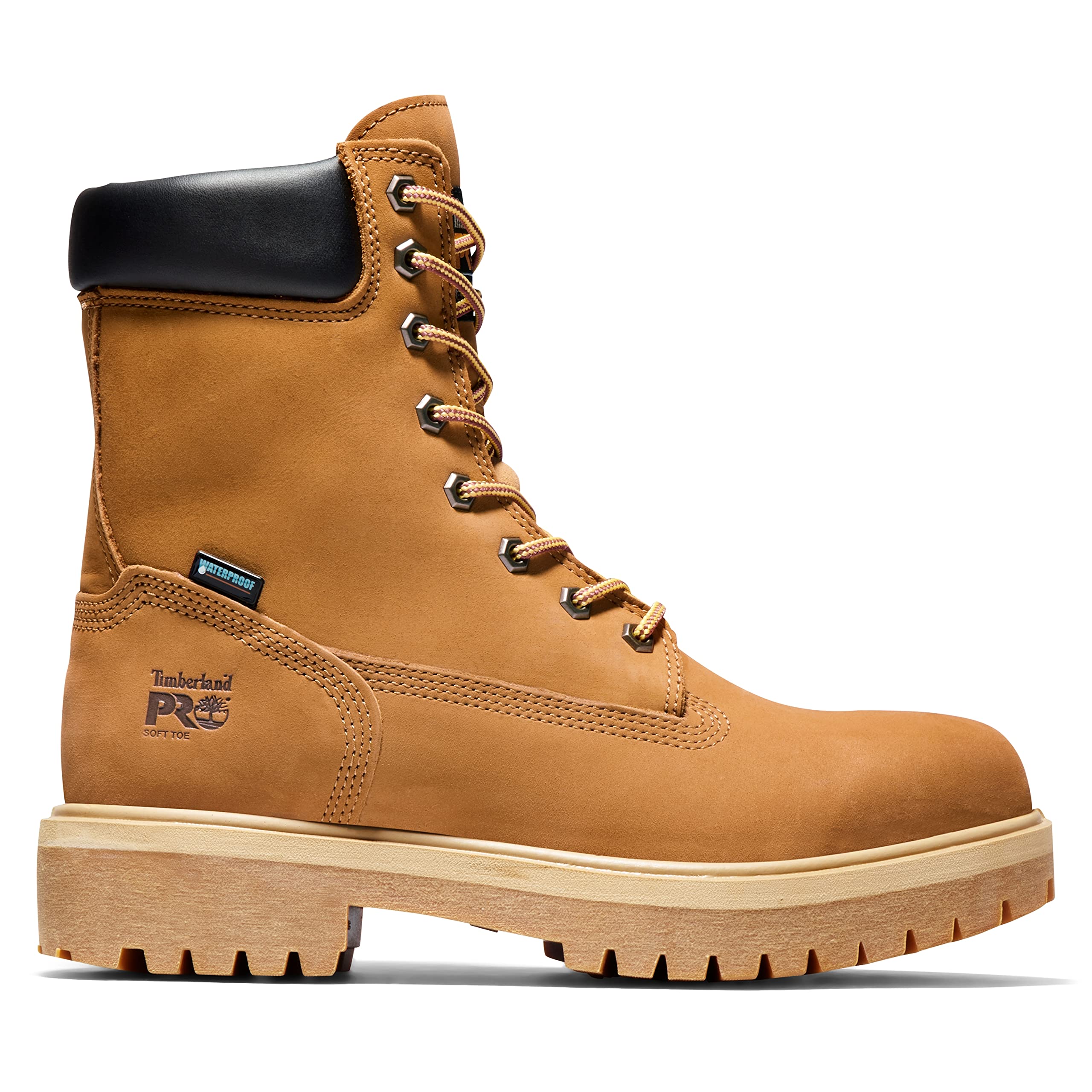 Timberland PRO Men's 8-Inch Direct Attach Soft Toe Waterproof Insulated Work Boots - Durable Safety Shoes for Construction, Warehouse & Outdoor Winter Work