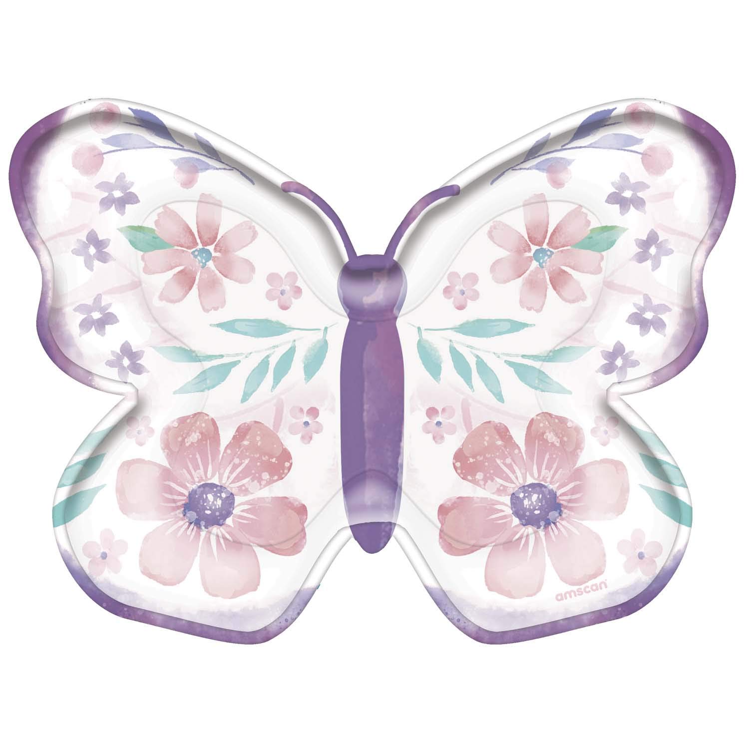 Colorful Flutter Butterfly Paper Plates (8-Pack) - 7 Inch Unique Shaped Disposable Party Plates for Birthdays, Baby Showers, Weddings & Special Events - Elegant Tableware for Outdoor Picnics, Garden Parties & Birthday Celebrations