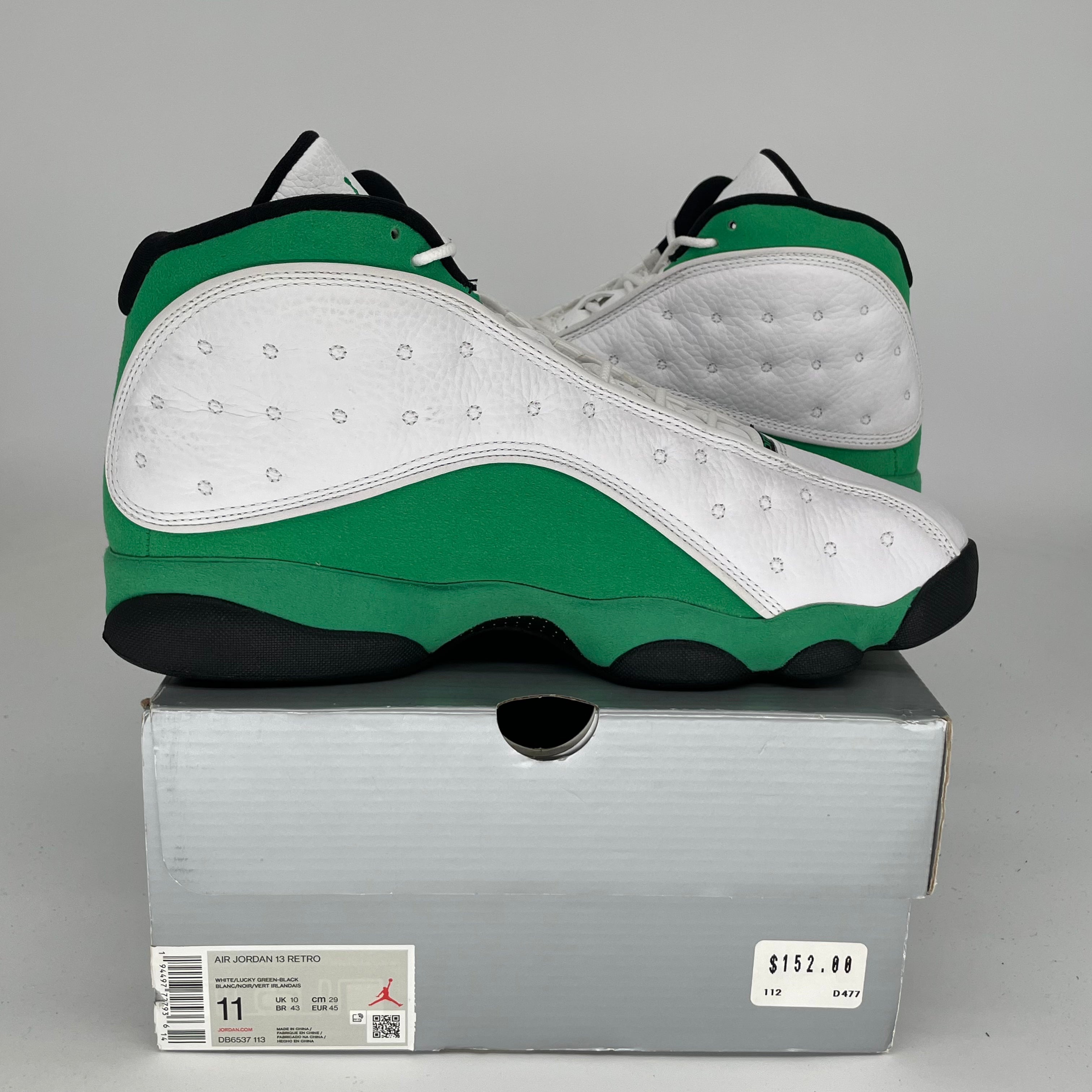AIR JORDAN 13 Retro Lucky Green Basketball Shoes Men's Size 11 DB6537-113 - Perfect for Streetwear & Court Performance