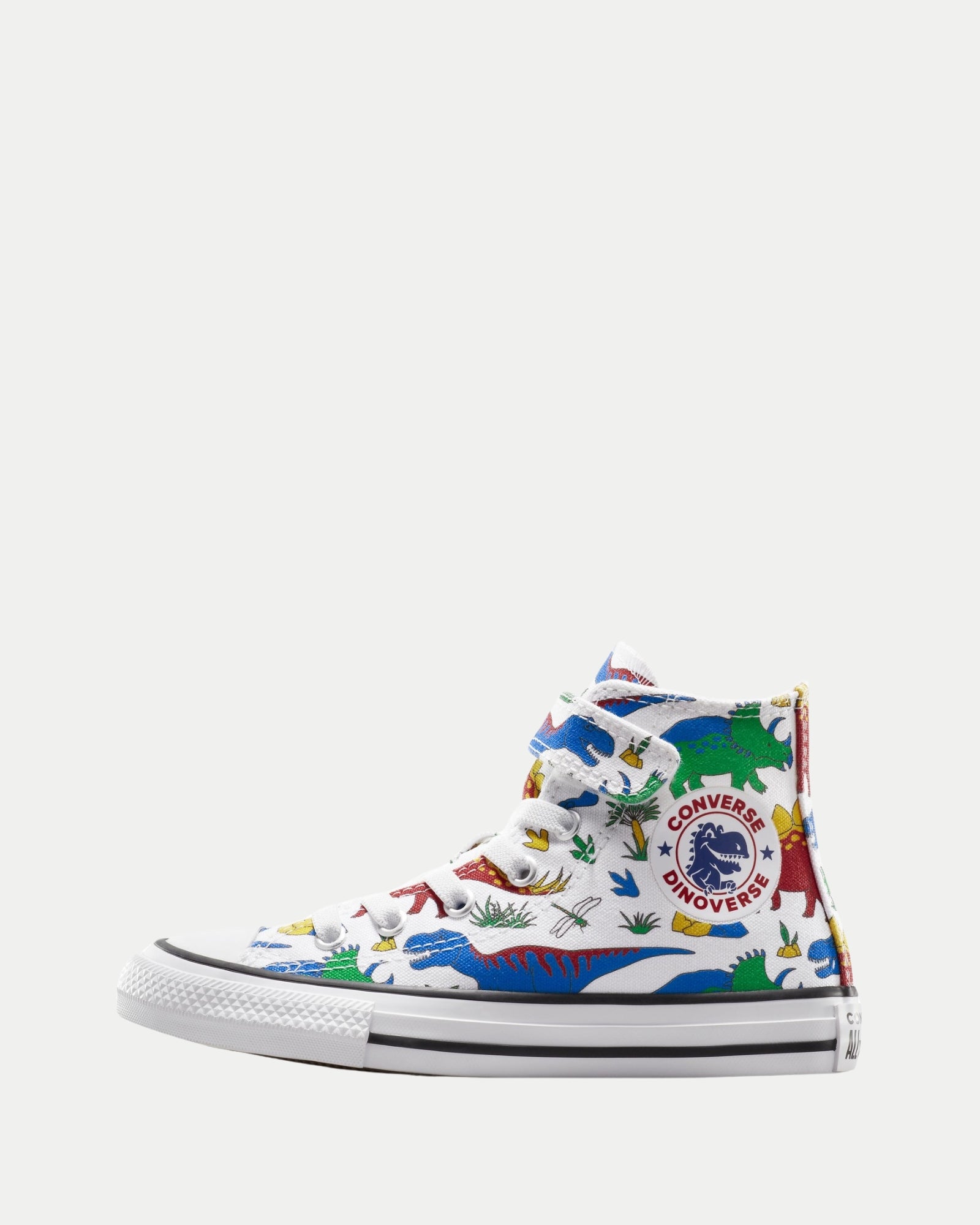CT AS 1V Hi Dinocons Youth Basketball Shoes - White/Totally Blue/Enamel Red | High-Performance Sneakers for Court Play & Street Style
