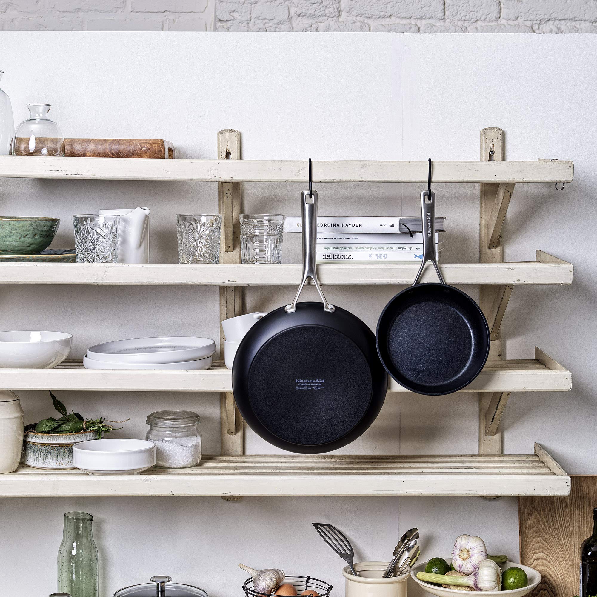 KitchenAid Forged Hardened Aluminum Non-Stick Wok Pan - 30cm/5L, Induction Compatible, Oven & Dishwasher Safe - Perfect for Stir-Frying, Sautéing & Asian Cooking