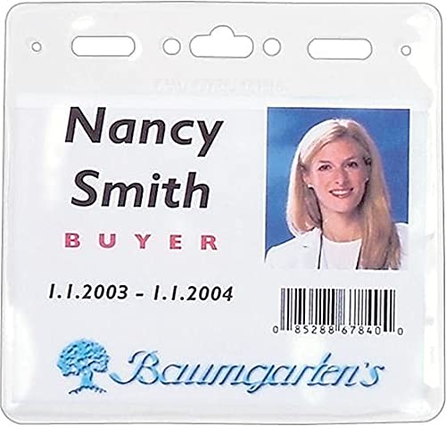 Sicurix Vinyl Badge Holder - Durable ID Card Holder with Clear Window - Perfect for Work, School, Events & Conventions (BAU67830)