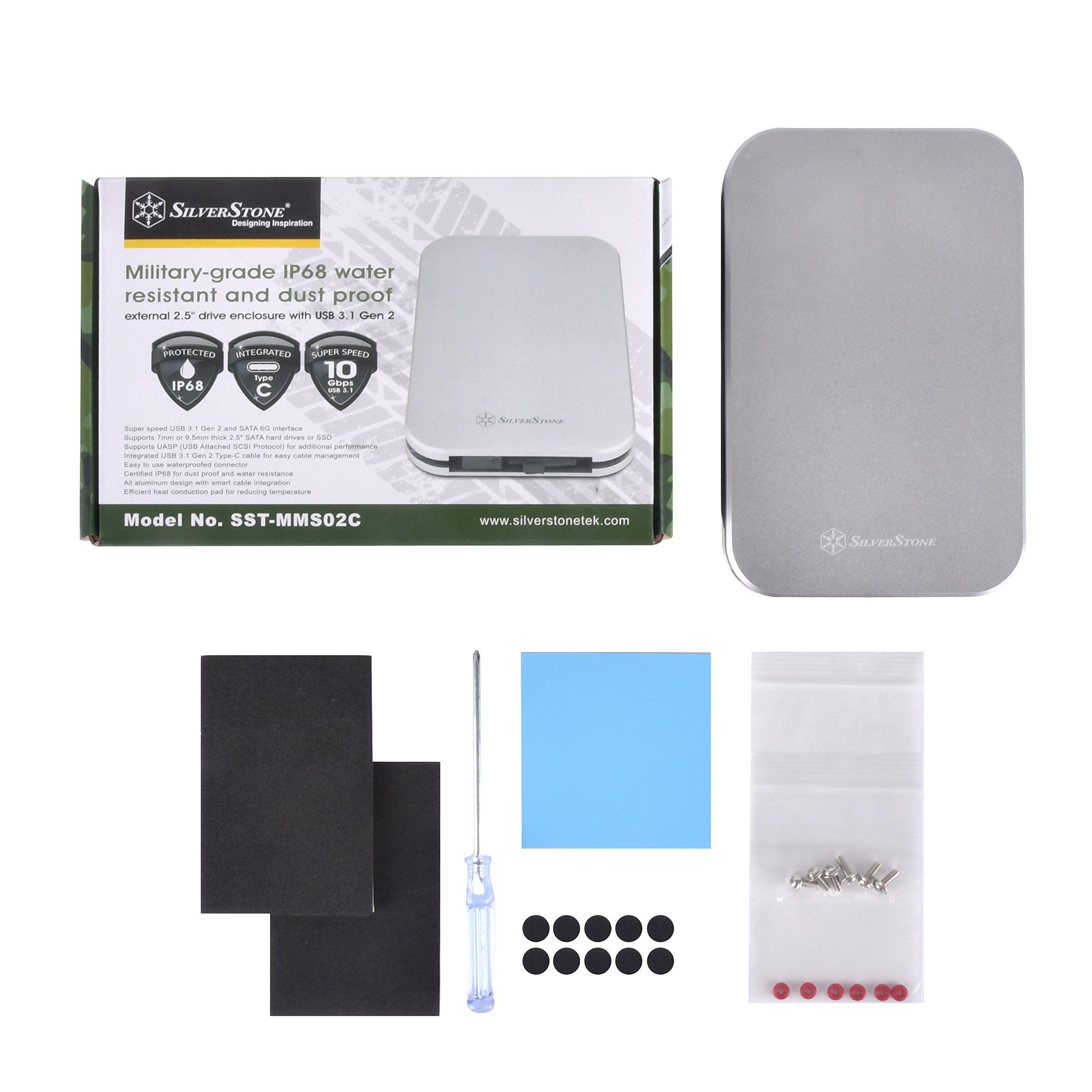 SilverStone Technology SST-MMS02C IP68 Waterproof & Dustproof 2.5