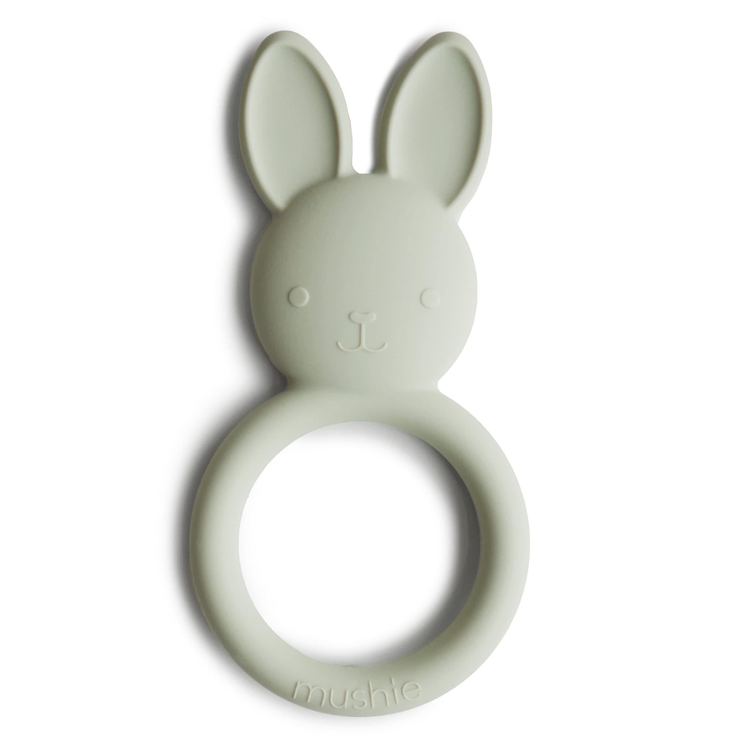 Mushie Silicone Baby Teether Toy - Bunny Shaped Teething Toy for Infants & Toddlers | Safe & BPA-Free | Perfect for Soothing Sore Gums at Home or On-the-Go