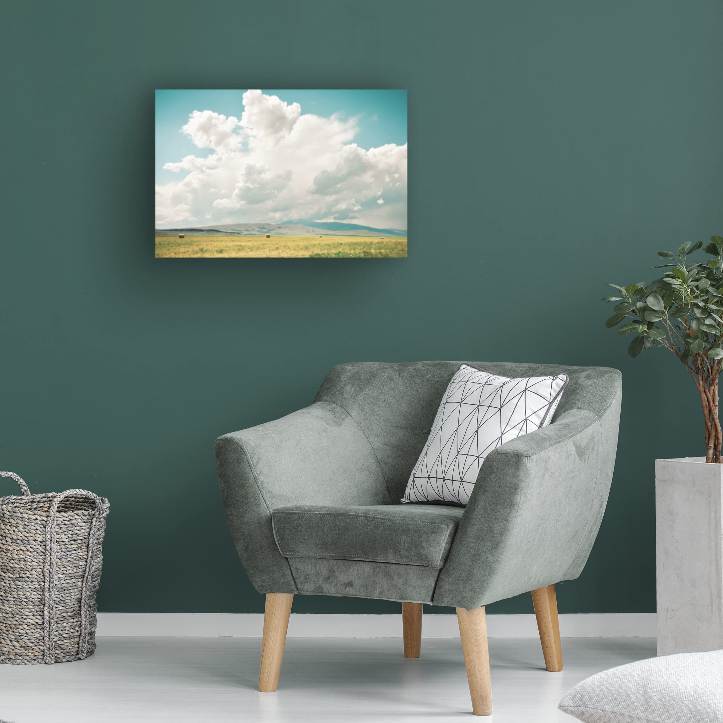 Annie Bailey Art 'First Cut' Canvas Wall Art Print - Modern Abstract Painting for Living Room, Bedroom & Office Decor