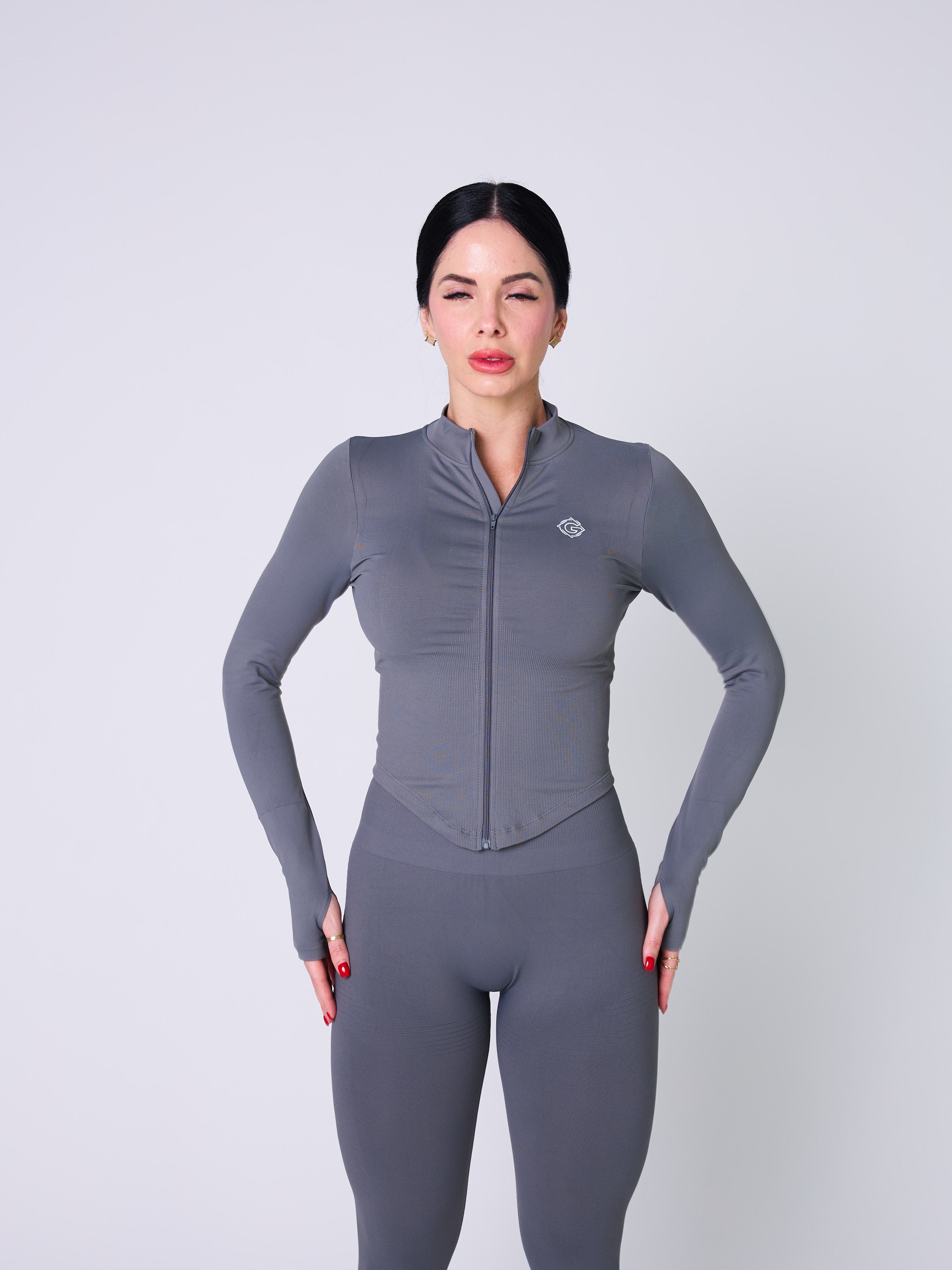 Contour Series Jacket & Leggings Set - Women's Workout Outfit for Yoga, Running & Gym - Moisture-Wicking Activewear for All Seasons