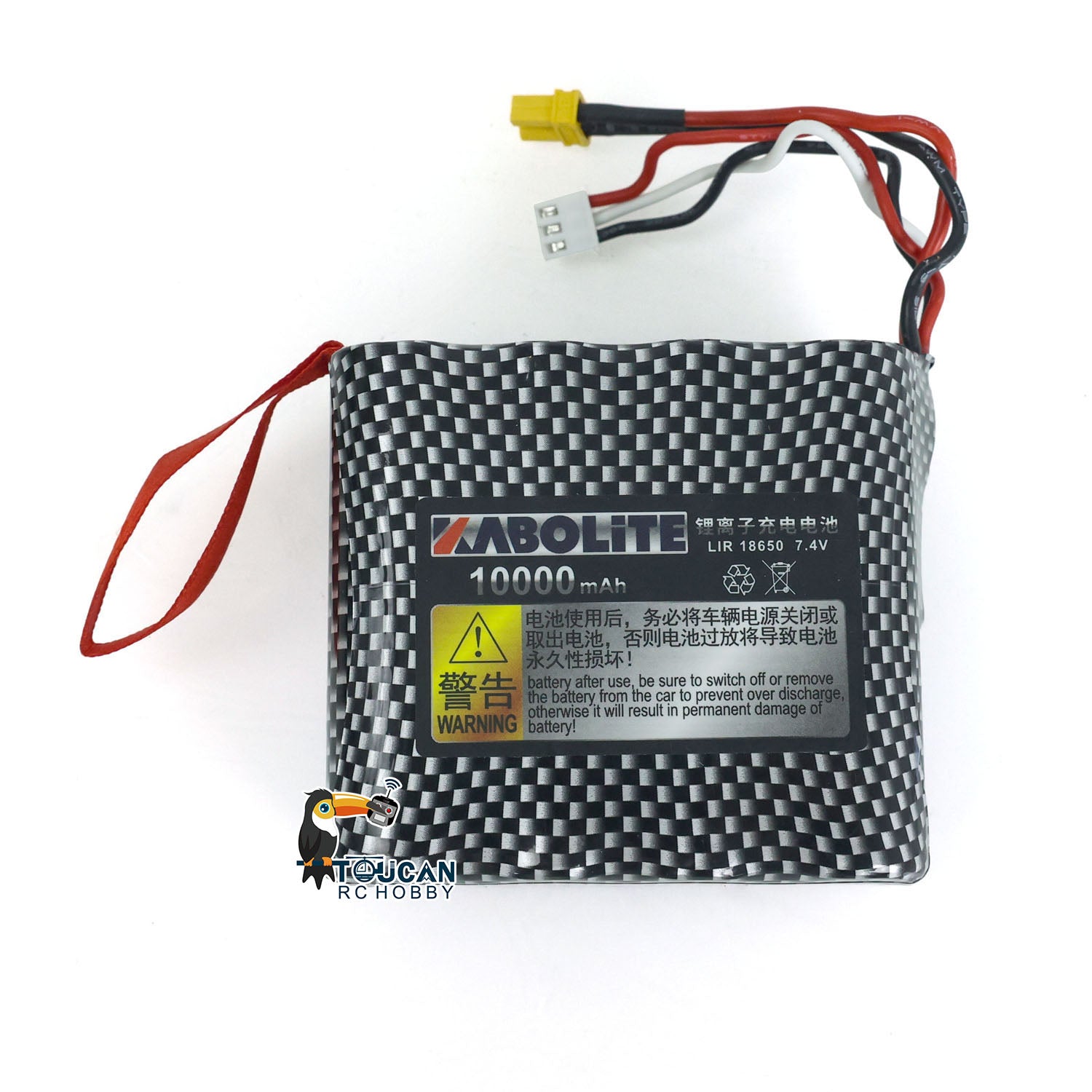 7.4V 5800mAh/10000mAh Rechargeable Li-ion Battery for 1/14 1:18 K961 RC Truck & Radio Controlled Loader - High Capacity Replacement Power Supply for Electric RC Cars, Construction Toys & Hobby Models - Perfect for Off-Road Racing and Construction Site Play