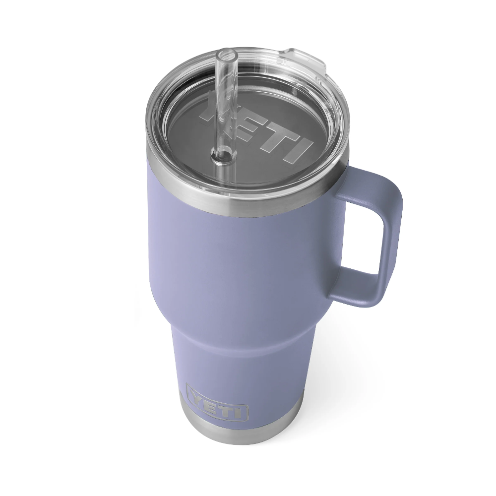 **35 oz Rambler Insulated Stainless Steel Mug with Straw Lid - Perfect for Coffee, Tea & Cold Drinks at Home, Office or Travel**