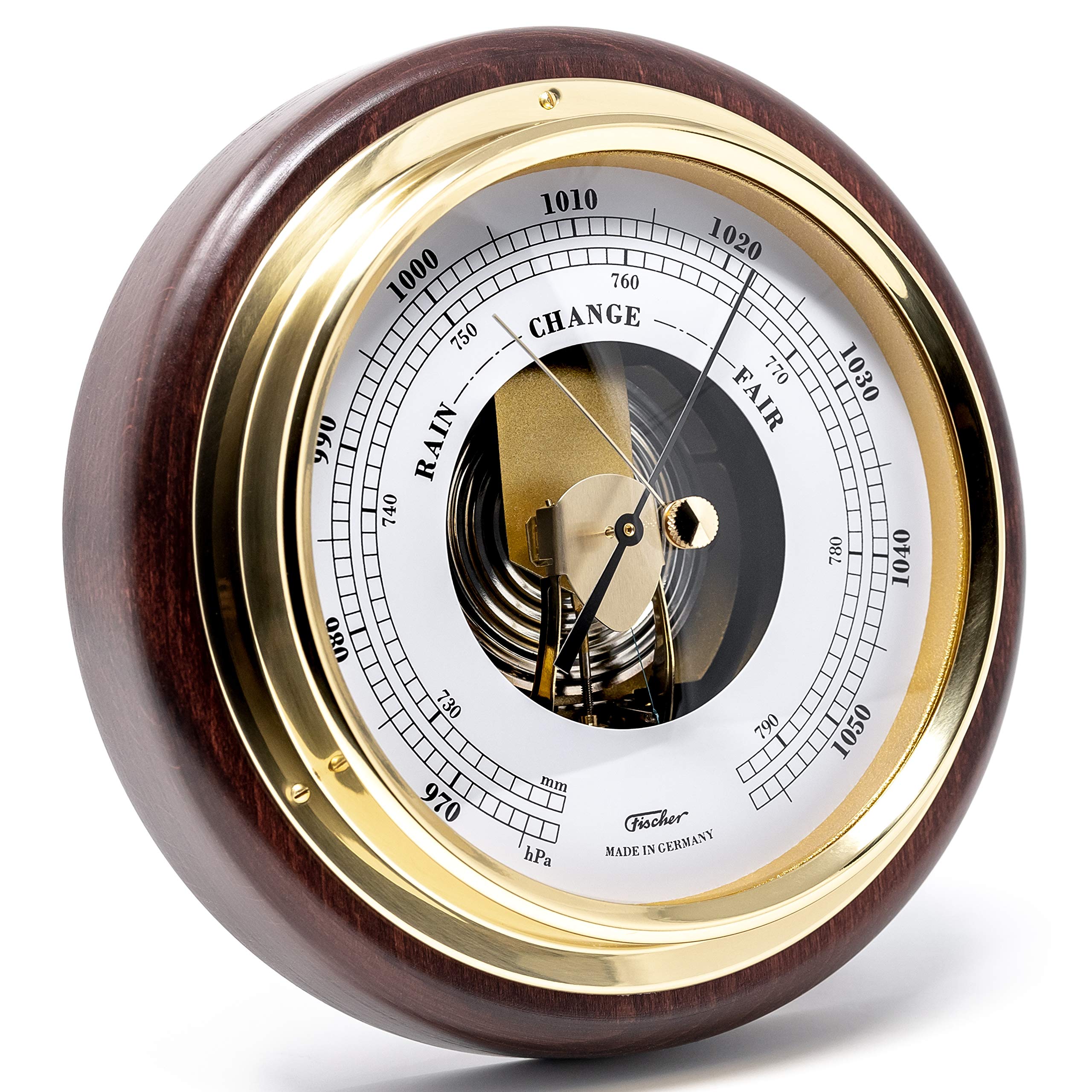 **Premium Wooden Barometer - Multi-Color Weather Instrument for Home, Office & Outdoor Use - Accurate Atmospheric Pressure Measurement**