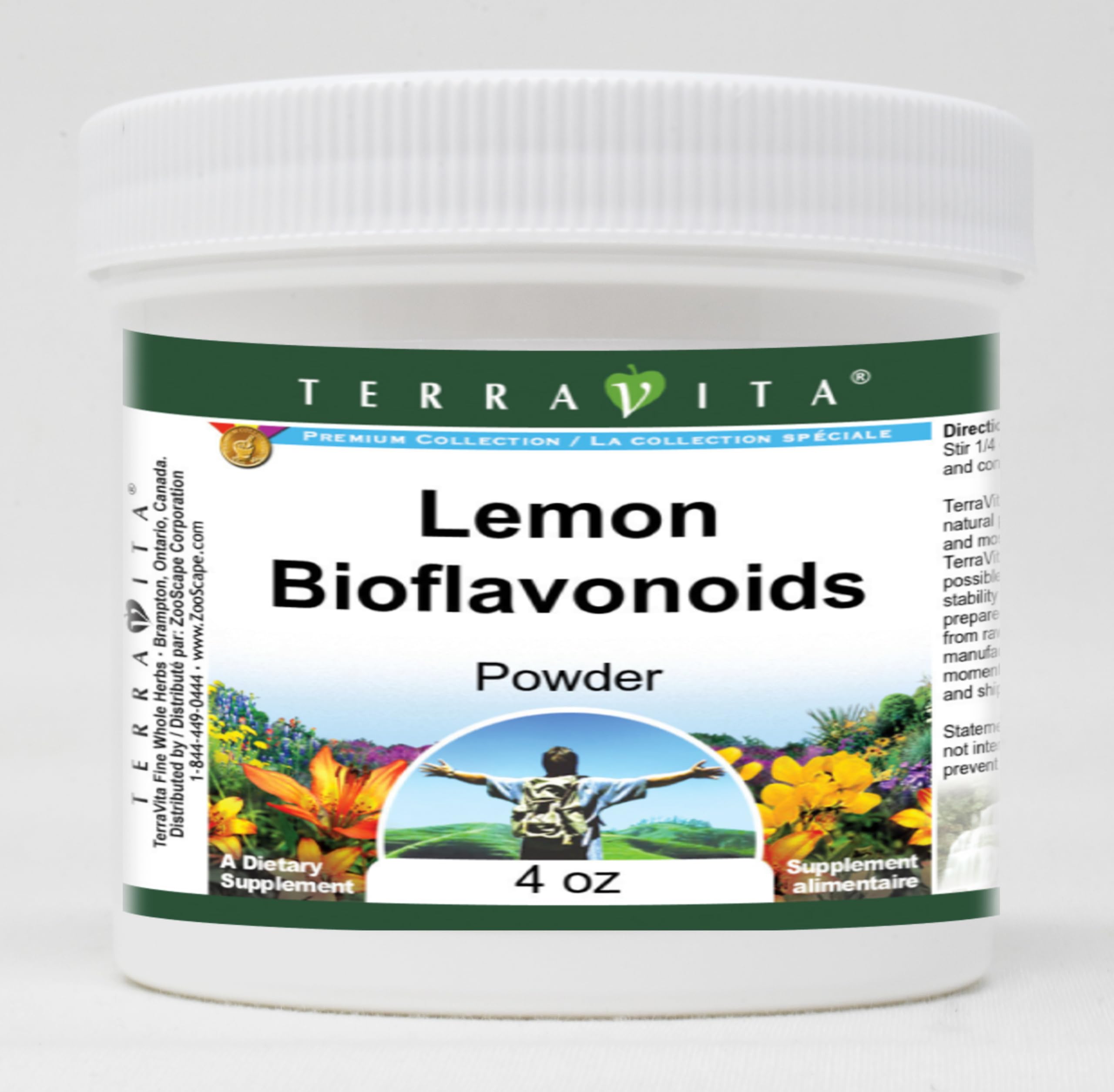 Terravita Lemon Bioflavonoids Powder - 4 oz Natural Citrus Bioflavonoid Supplement (ZIN: 521776) - Supports Immune Health & Antioxidant Benefits for Daily Wellness