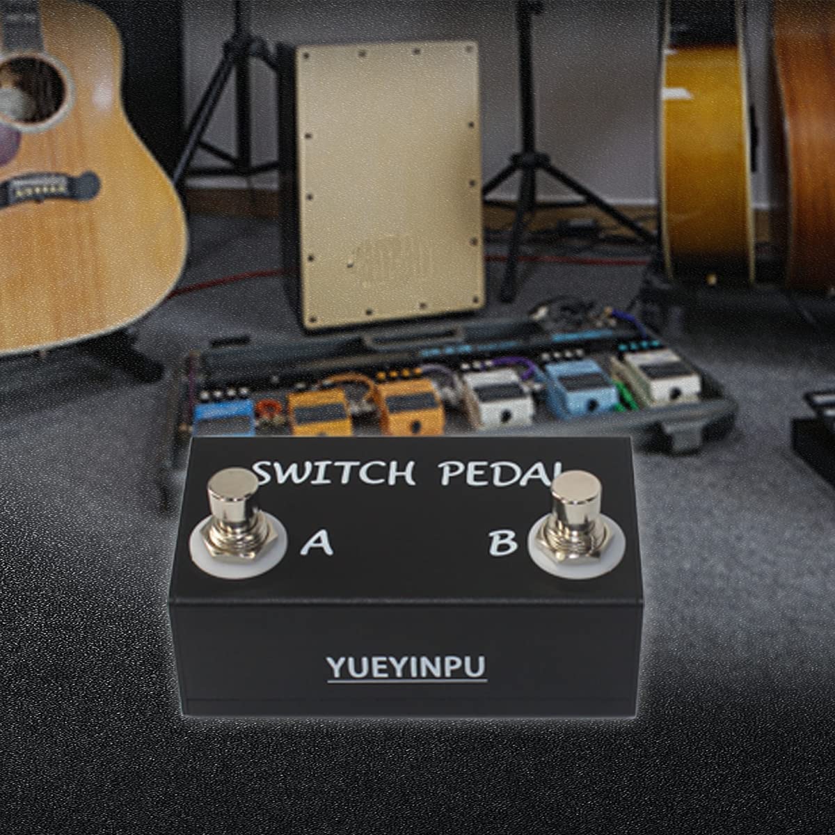 Dual Switch Guitar Effect Pedal with TRS Cable - Unlatch Footswitch for Boss, Line 6 & More - Perfect for Live Performances & Studio Recording