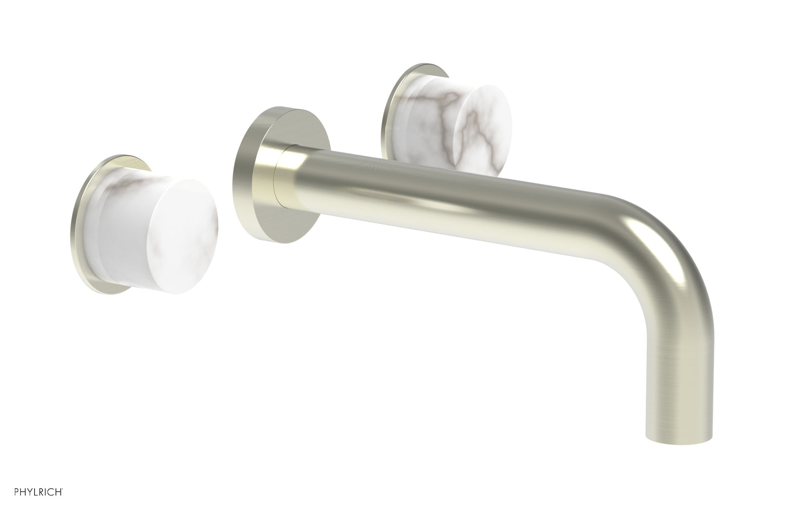 Premium White Marble Wall-Mounted Lavatory Sink Set - Modern Bathroom Vanity with Faucet for Small Spaces, Powder Rooms & Guest Baths