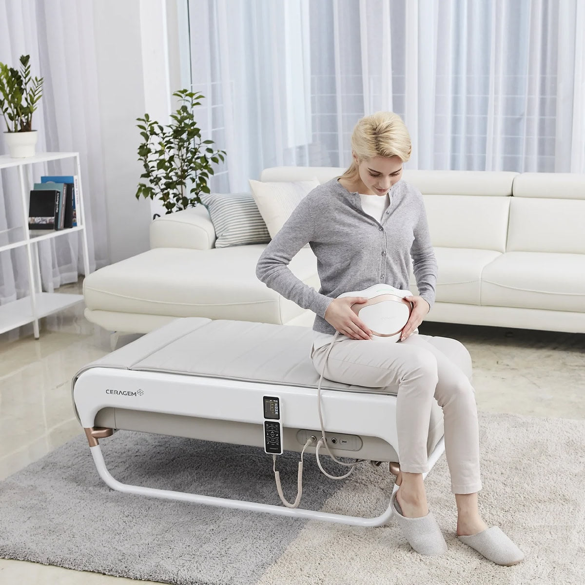 Ceragem V4 Therapeutic Massage Bed - Full Body Massager for Pain Relief & Relaxation - Perfect for Home Spa, Physical Therapy & Stress Relief