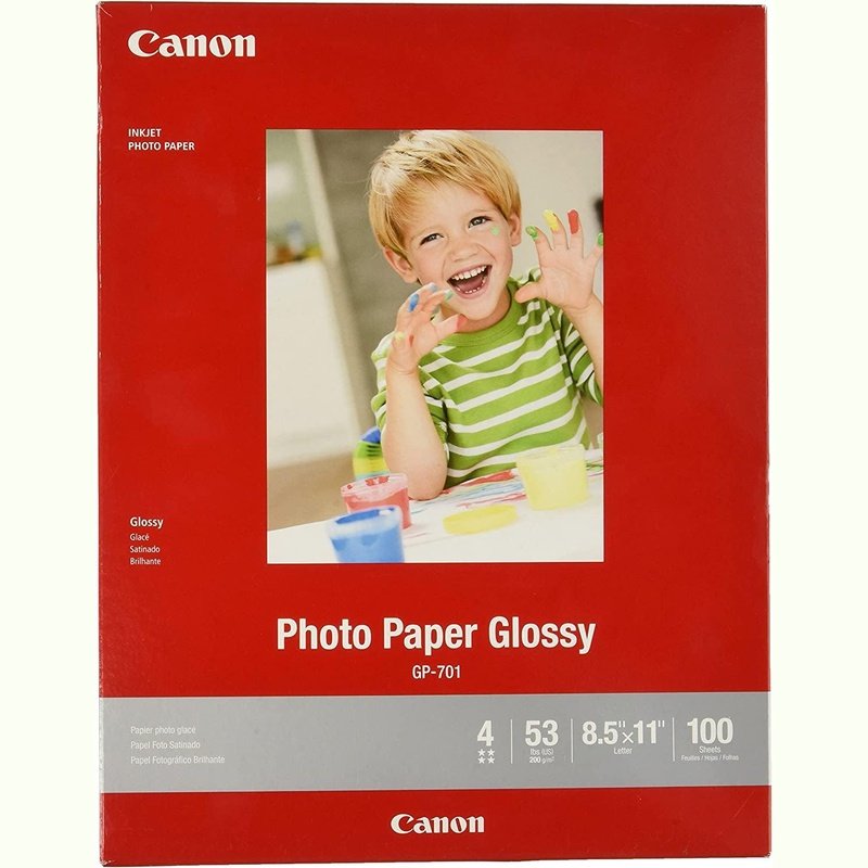 Canon Glossy Photo Paper 8.5x11 Inch, 100 Sheets - Premium Quality for Vibrant Prints - Perfect for Photo Albums, Scrapbooking & Professional Photography