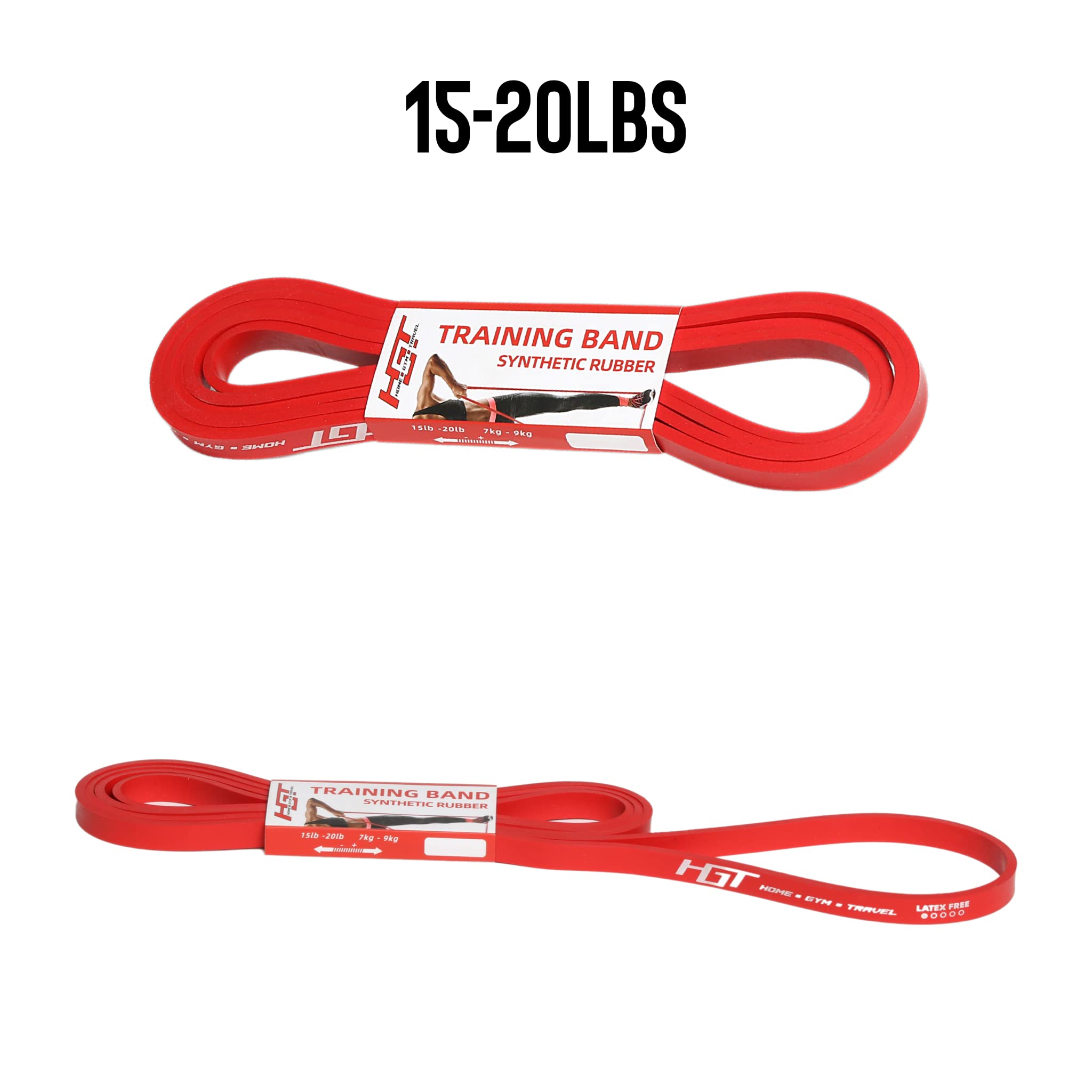HGT Long Resistance Band - Heavy Duty Latex-Free Exercise Band for Women & Men - Perfect for Strength Training, Stretching, Yoga & Pilates - Home & Gym Fitness Equipment - Ideal for Physical Therapy, Muscle Recovery & Full-Body Workouts