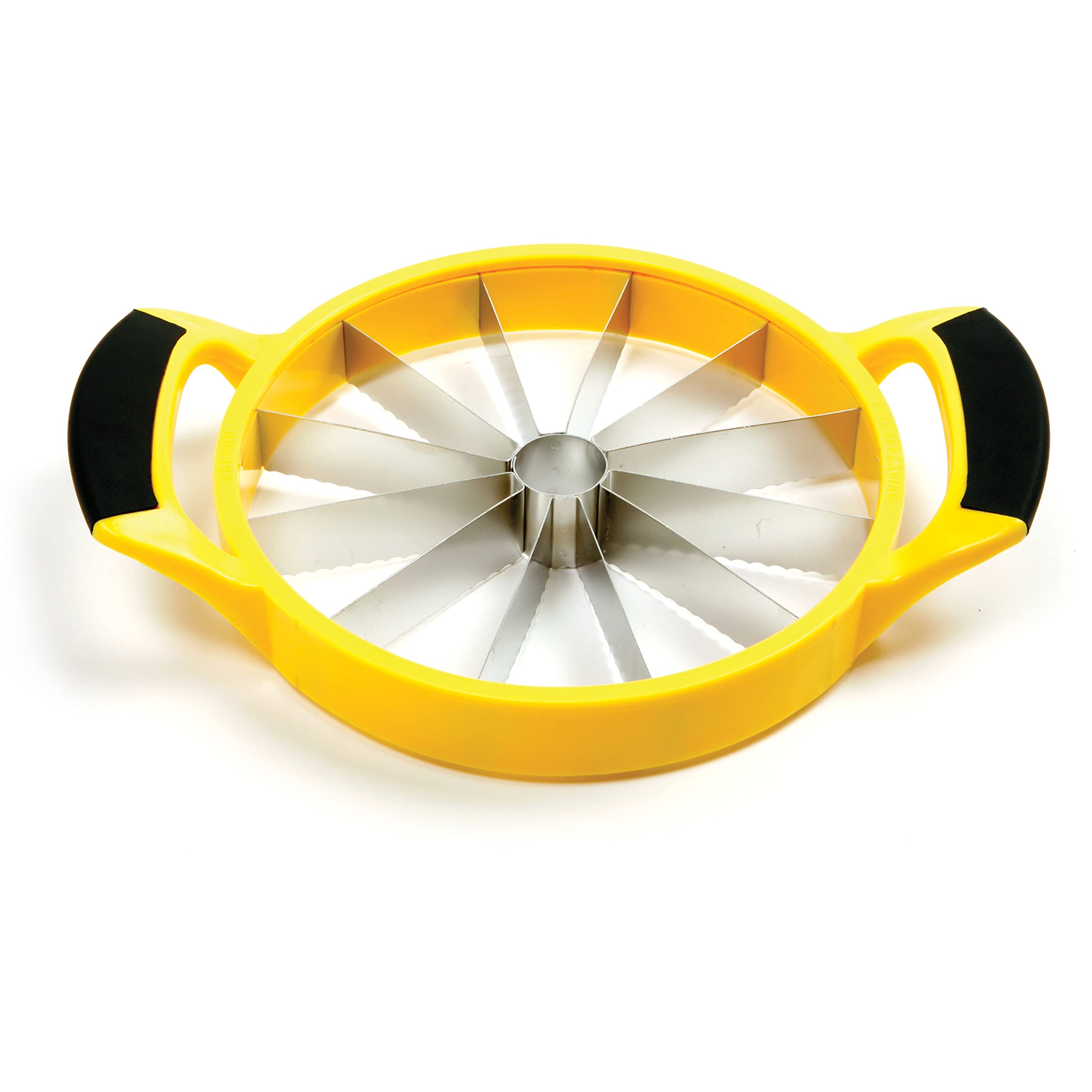 Norpro EZ Grip Melon Baller & Cutter - Yellow Stainless Steel Fruit Scoop Tool for Watermelon, Cantaloupe & Honeydew - Perfect for Fruit Salads, Smoothie Bowls & Summer Parties
