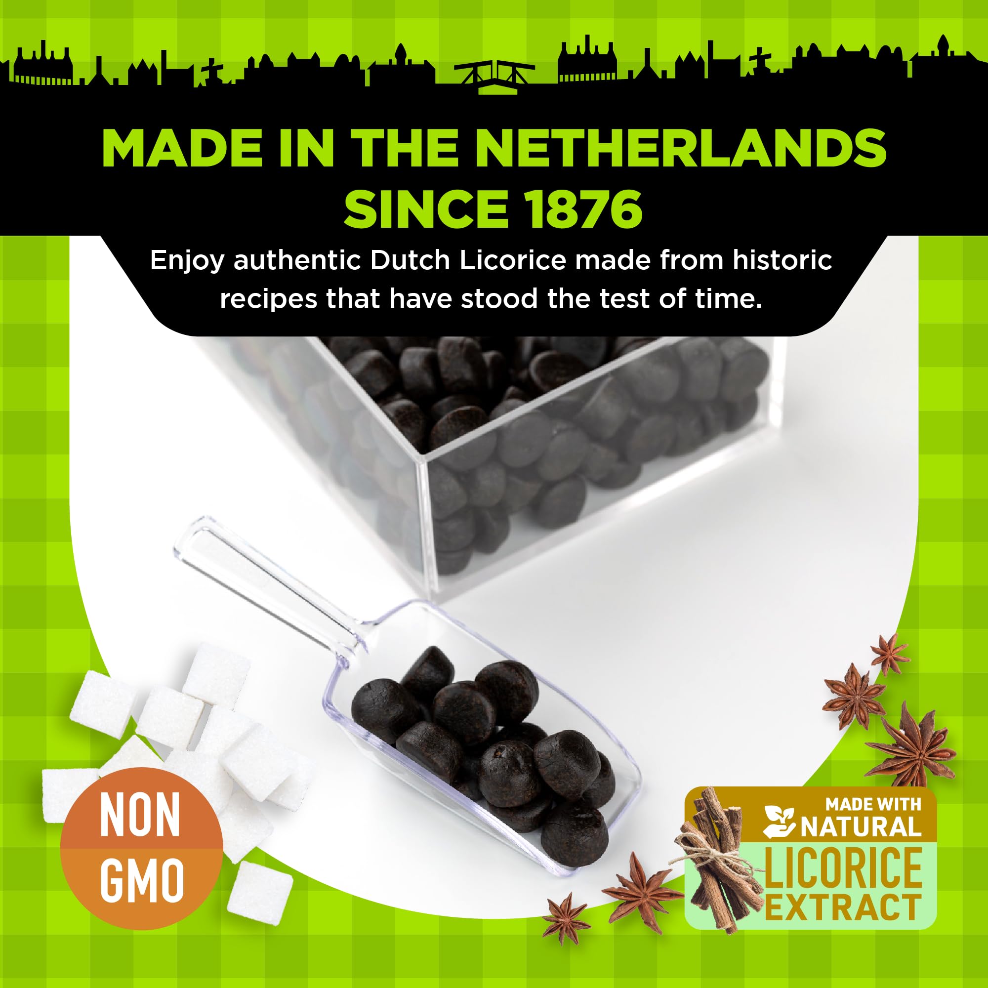 Gustaf's Dutch Licorice Drops - 5.2oz Bag | Authentic Black Licorice Candy from Netherlands | Sweet Dutch Liquorice Treats | Perfect for Movie Nights, Office Snacks & Gift Baskets