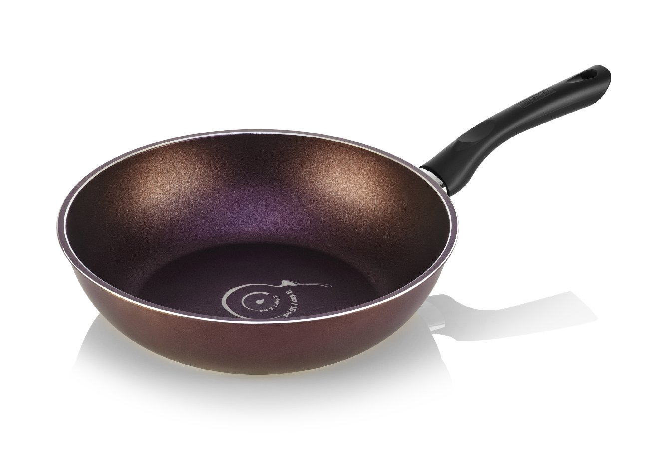 TECHEF Art Pan Collection Non-Stick Wok Stir Fry Pan - 12 Inch with Lid - 5-Layer Teflon Select PFOA-Free Coating - Made in Korea - Perfect for Asian Cooking, Stir Frying, Sautéing & Home Chef Meals