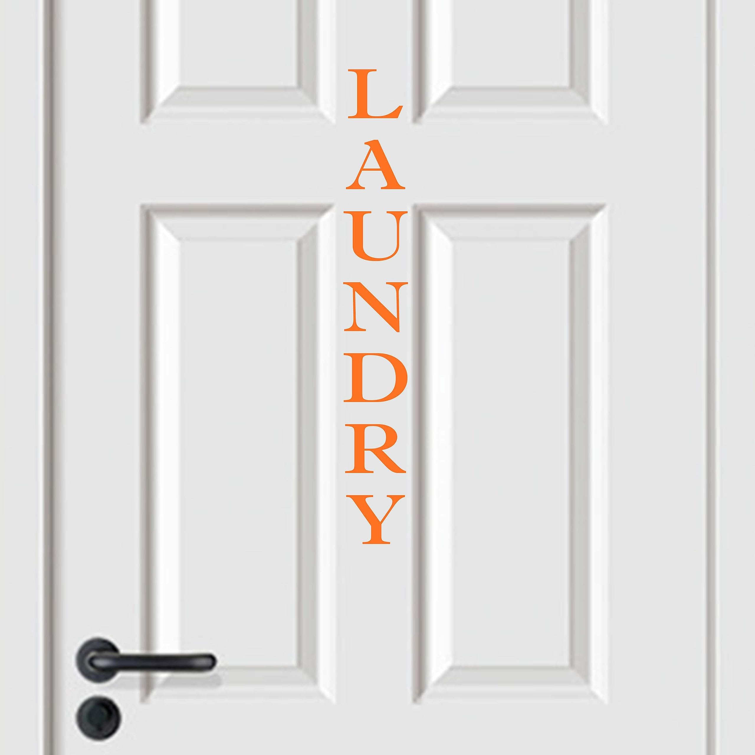 Laundry Room Wall Decal Sticker - Orange Peel & Stick Vinyl Art for Laundry Door Decor - Made in USA - Perfect for Home Laundry Room, Bathroom & Mudroom Organization