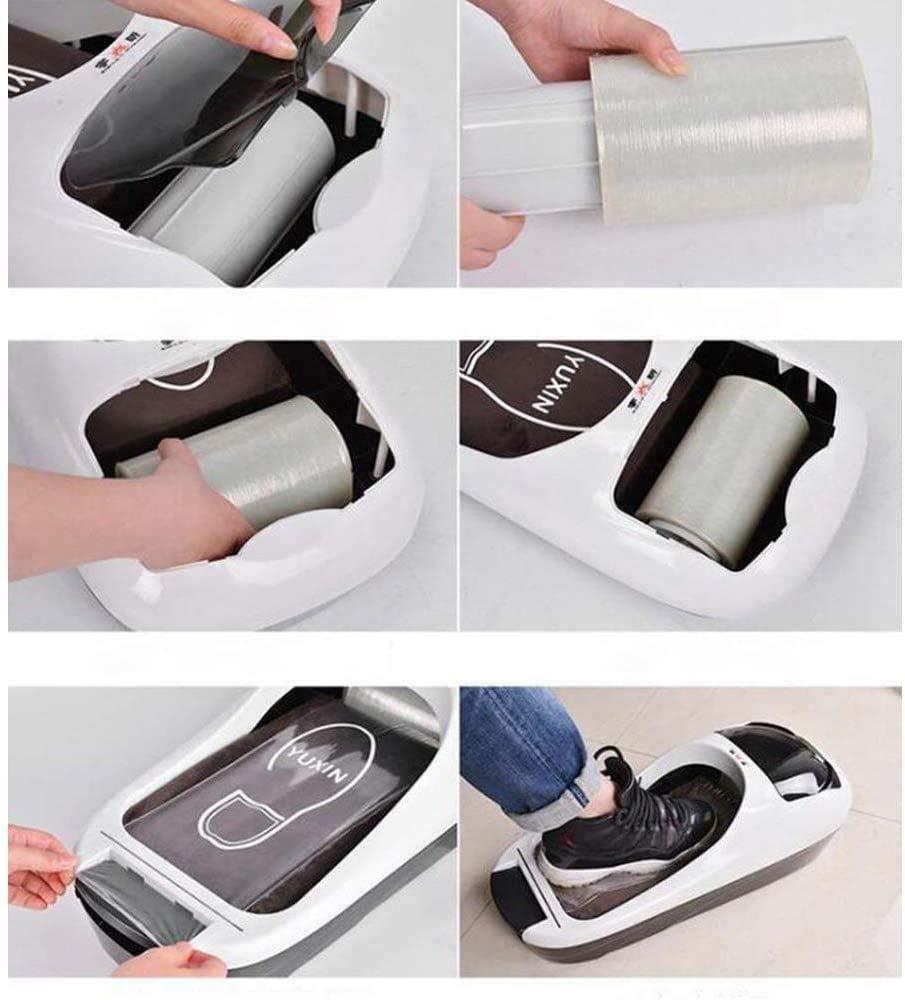 Automatic Shoe Cover Dispenser Machine - Portable & Reusable Shoe Cover Maker for Home, Office & Shop - Includes 1000 Disposable Shoe Covers - Perfect for Medical Facilities, Clean Rooms & Home Protection