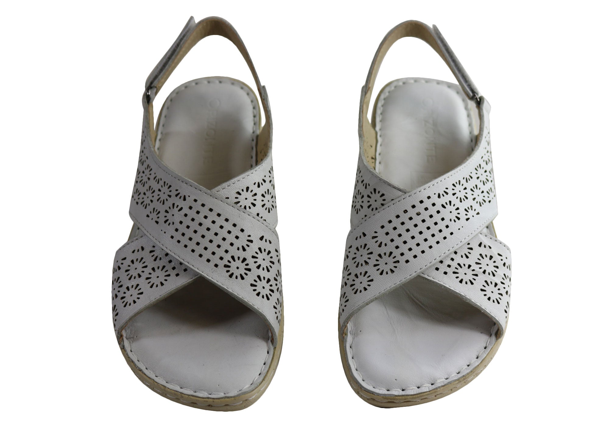 Orizonte Audrey Women's European Leather Comfortable Cushioned Sandals - Stylish & Supportive Summer Walking Shoes for Beach, Travel & Casual Outings
